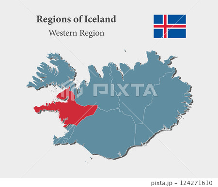 Vector map Iceland, Western Region Vector map Iceland, Western Region 124271610