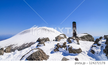 厳冬期の黒斑山「トーミの頭」から見る浅間山の絶景 124272178