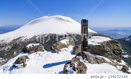 厳冬期の黒斑山「トーミの頭」から見る浅間山の絶景 厳冬期の黒斑山「トーミの頭」から見る浅間山の絶景 124272184
