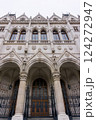 Beautiful old building of the Hungarian Parliament in neo-Gothic style 124272947