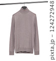 Front View of Taupe Wool Turtleneck 124272948