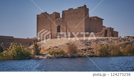 The Temple of Kalabsha an ancient Egyptian temple that was originally located at Bab al-Kalabsha (Gate of Kalabsha) 50 km south of Aswan, Egypt. The Temple of Kalabsha an ancient Egyptian temple that was originally located at Bab al-Kalabsha (Gate of Kalabsha) 50 km south of Aswan, Egypt. 124273256