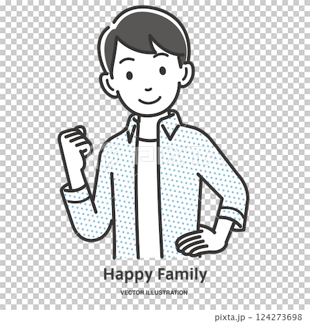 演奏膽量姿勢的年輕人 124273698