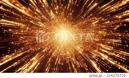 エネルギーが爆発したような背景素材 124273720