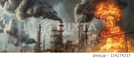 Oil Refinery Facility Explosion Response 124274237