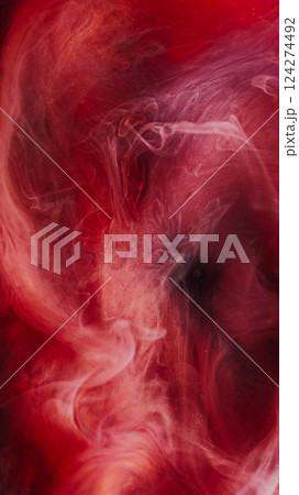 Smoke blend. Ink mist. Red fluid splash blend haze. Watercolor spread on liquid fantasy abstract blur background floating curl wave. Smoke blend. Ink mist. Red fluid splash blend haze. Watercolor spread on liquid fantasy abstract blur background floating curl wave. 124274492