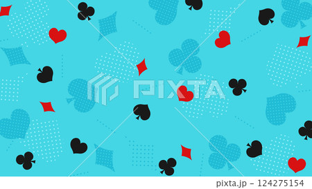 トランプ柄のパターン背景 124275154