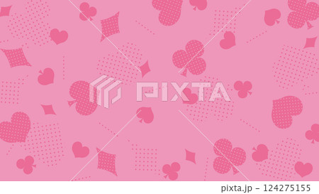 トランプ柄のパターン背景 124275155