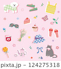 春のかわいいアイコンセット 124275318