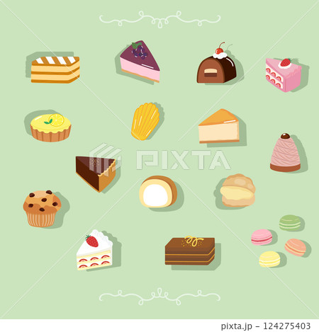 スイーツアイコンセット 124275403