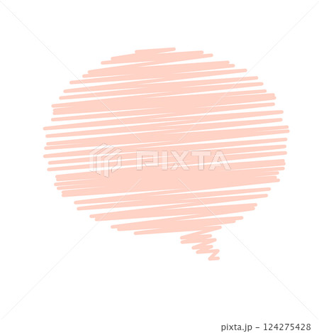 手描き風吹き出し 優しい雰囲気 手描き風吹き出し 優しい雰囲気 124275428