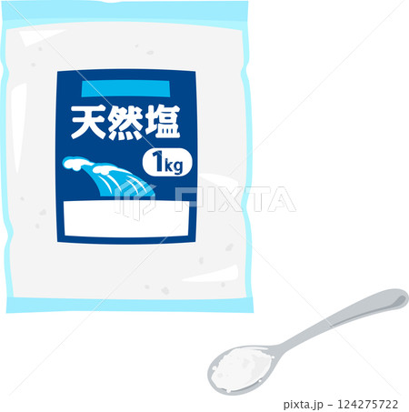 天然塩の1㎏入りの袋 124275722