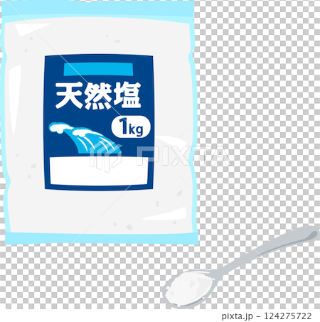 天然塩の1㎏入りの袋 124275722