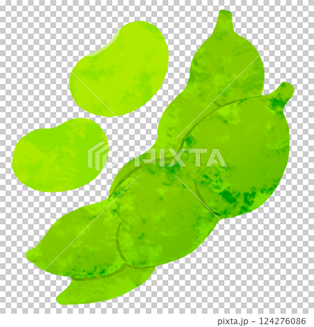 水彩枝豆 124276086