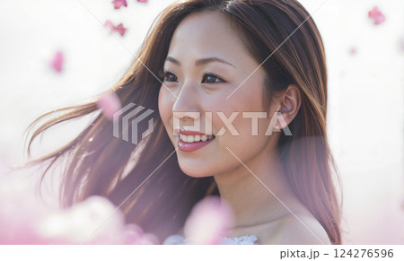 美しい女性の横顔 124276596