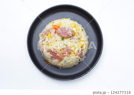 Thai fried rice with sour pork Thai fried rice with sour pork 124277318