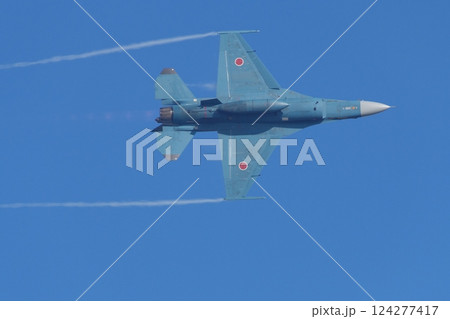 航空祭で機動飛行を行う航空自衛隊 飛行開発実験団のF-2 124277417
