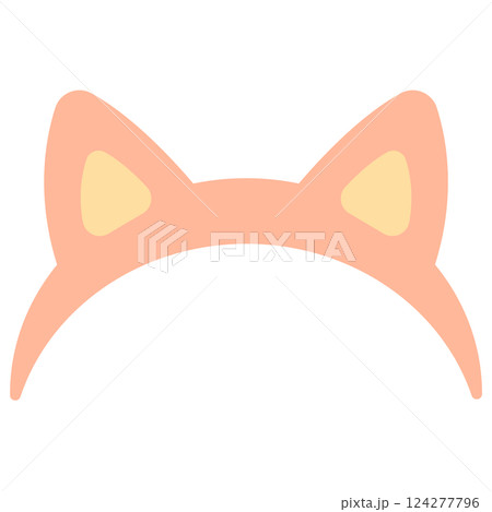 猫耳のシンプルなイラスト 124277796