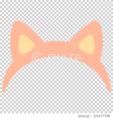 猫耳のシンプルなイラスト 124277796