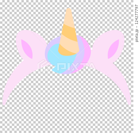 Simple illustration of a unicorn headband Simple illustration of a unicorn headband 124277797