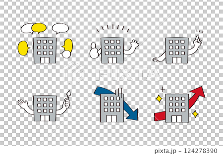 Company character illustration set Company character illustration set 124278390