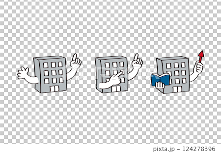 会社のキャラクターのイラスト 124278396