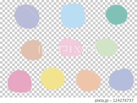 Illustrations of various distorted circles 124278737