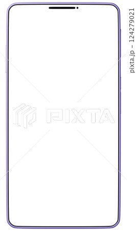 3D素材_スマートフォン_パープル 3D素材_スマートフォン_パープル 124279021