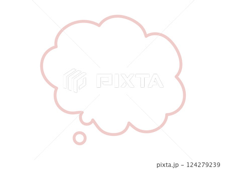 シンプルな考えるふきだし 124279239