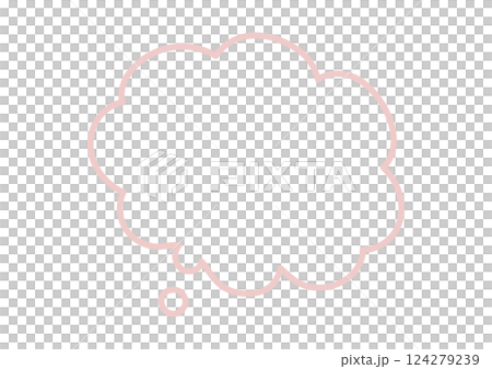シンプルな考えるふきだし 124279239