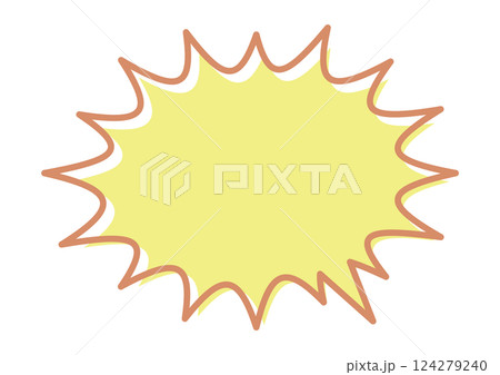 ポップなギザギザのふきだし 124279240