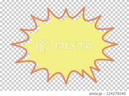 ポップなギザギザのふきだし 124279240