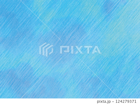 青系の絵の具と色鉛筆で塗りつぶした背景 青系の絵の具と色鉛筆で塗りつぶした背景 124279371