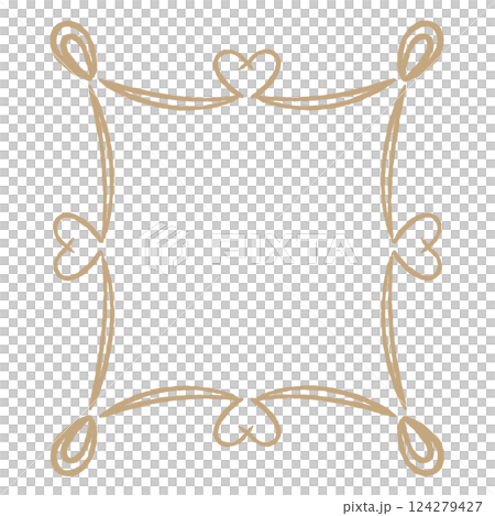 少女手繪心形框架 少女手繪心形框架 124279427