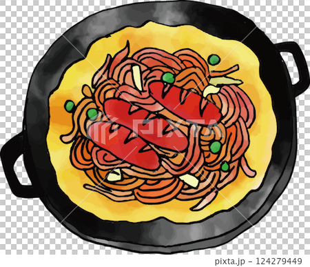 Neapolitan pasta cooked on a hot plate - Nagoya cuisine Neapolitan pasta cooked on a hot plate - Nagoya cuisine 124279449
