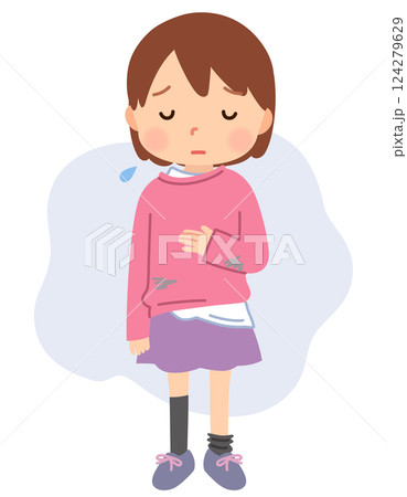 服装が乱れた子ども　ネグレクト　虐待 124279629