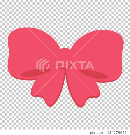 A simple illustration of a pink ribbon A simple illustration of a pink ribbon 124279651