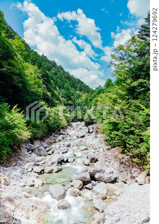 <長野>阿寺渓谷の美しい絶景 <長野>阿寺渓谷の美しい絶景 124279692