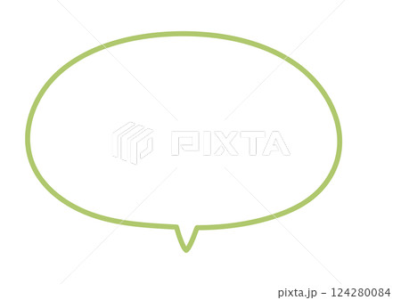 シンプルな丸いふきだし シンプルな丸いふきだし 124280084