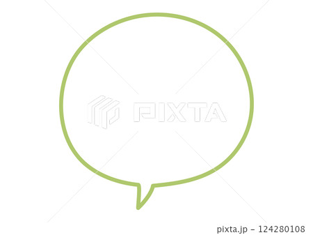 シンプルな丸いふきだし 124280108