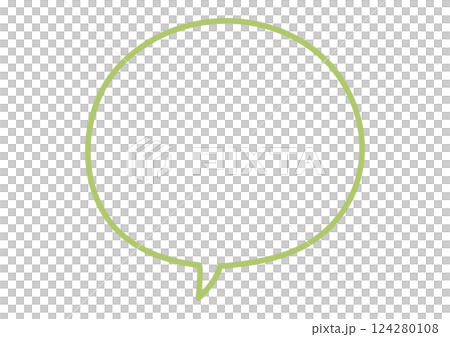 シンプルな丸いふきだし 124280108