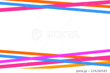 フレーム 線 ライン 白背景 パステルカラー フレーム 線 ライン 白背景 パステルカラー 124280585