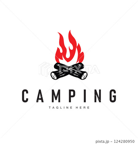 jungle adventure design with jungle camping logo concept summer activities symbol illustration product brand templet jungle adventure design with jungle camping logo concept summer activities symbol illustration product brand templet 124280950