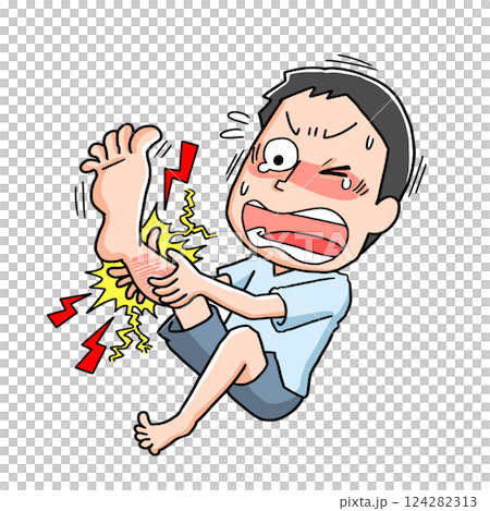 小腿痛的男人 124282313