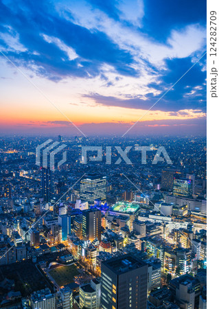 池袋・サンシャインシティから眺める新宿方面 夕景 池袋・サンシャインシティから眺める新宿方面 夕景 124282709