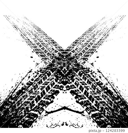Perspective tires cross Perspective tires cross 124283399