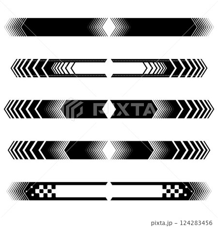 Arrow halftone decal lines set 124283456