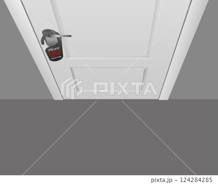 Please do not disturb sign on whte background. Vector illustration. 124284285