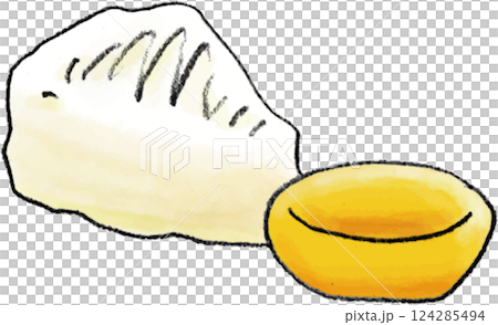 Cheese hand-drawn illustration 124285494