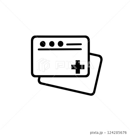 シンプルなカードのイラスト素材 124285676